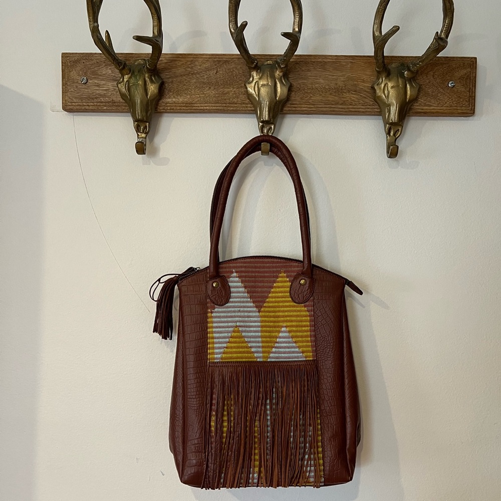 Gorgeous handmade leather bag from Indonesia